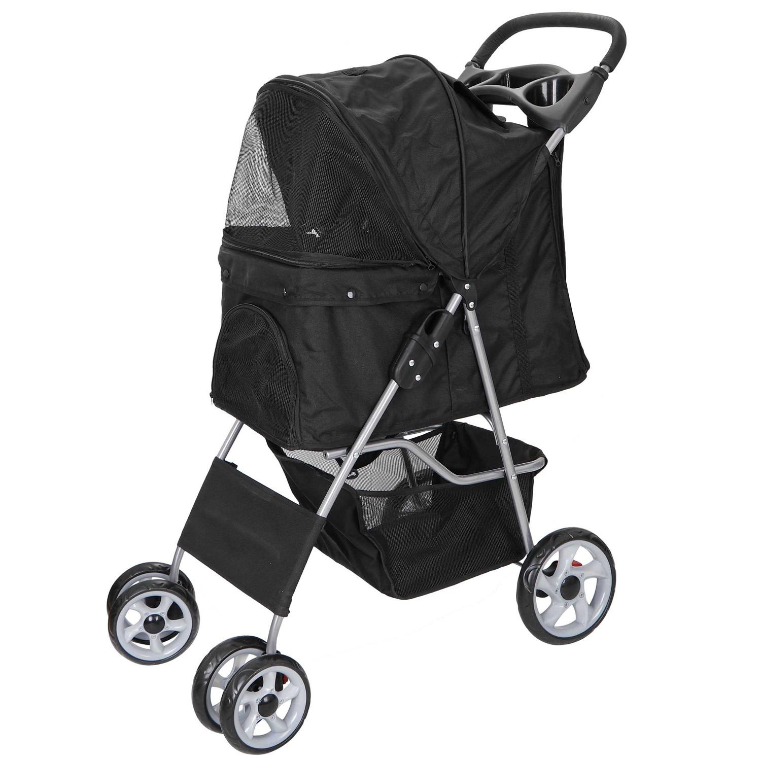 ZENY 4 Wheel Foldable Dog Pet Stroller