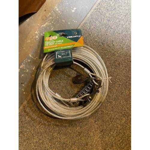Vibrant Life Vinyl-Covered Trolley Cable Tie-Out for Dogs