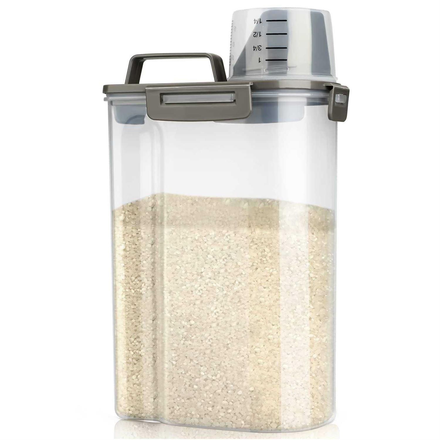 Viretec Rice Airtight Storage Container 3 to 5lbs Cereal Dry Food Flour Bin