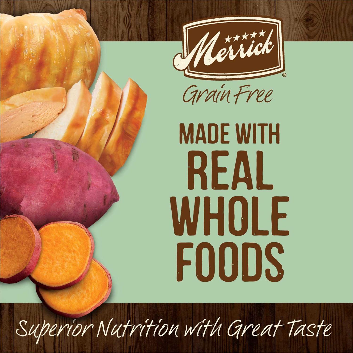 Merrick Grain Free Real Chicken Sweet Potato Recipe Senior Dry Dog Food