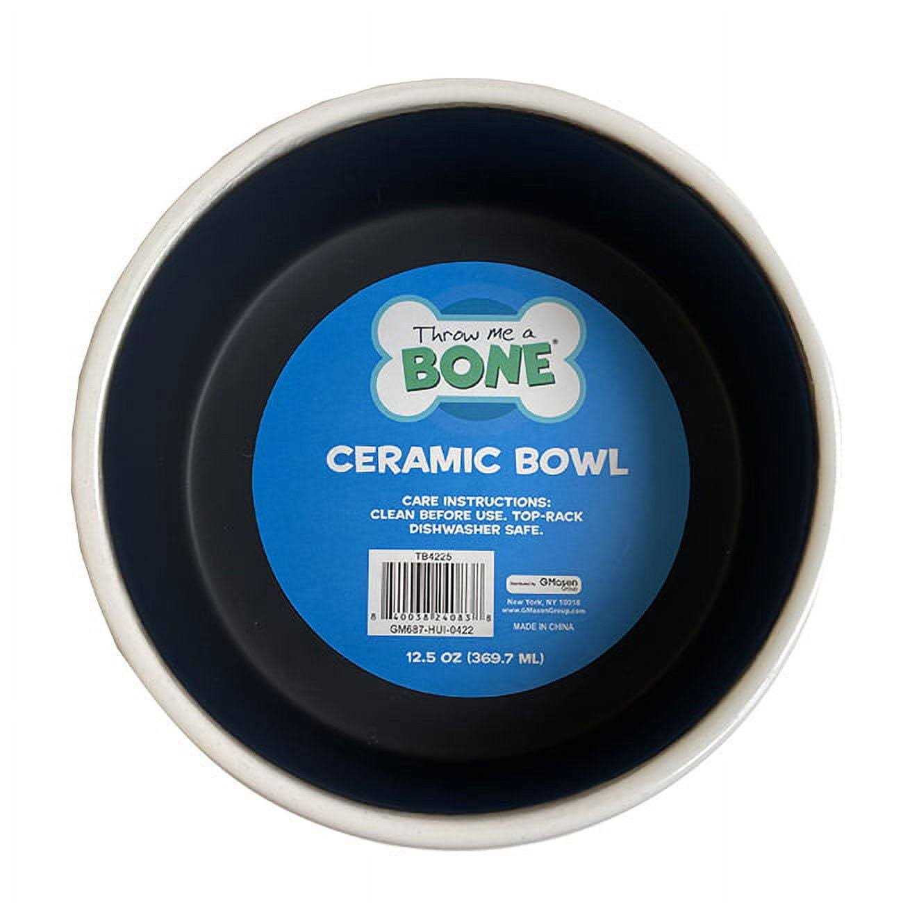 Throw Me a Bone Ceramic Dog Bowl