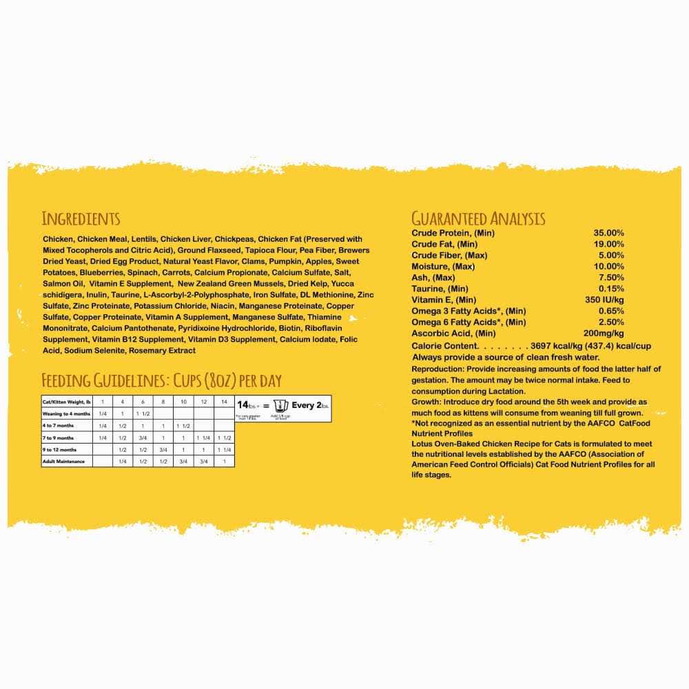 Lotus Grain-Free Chicken Recipe Dry Cat Food