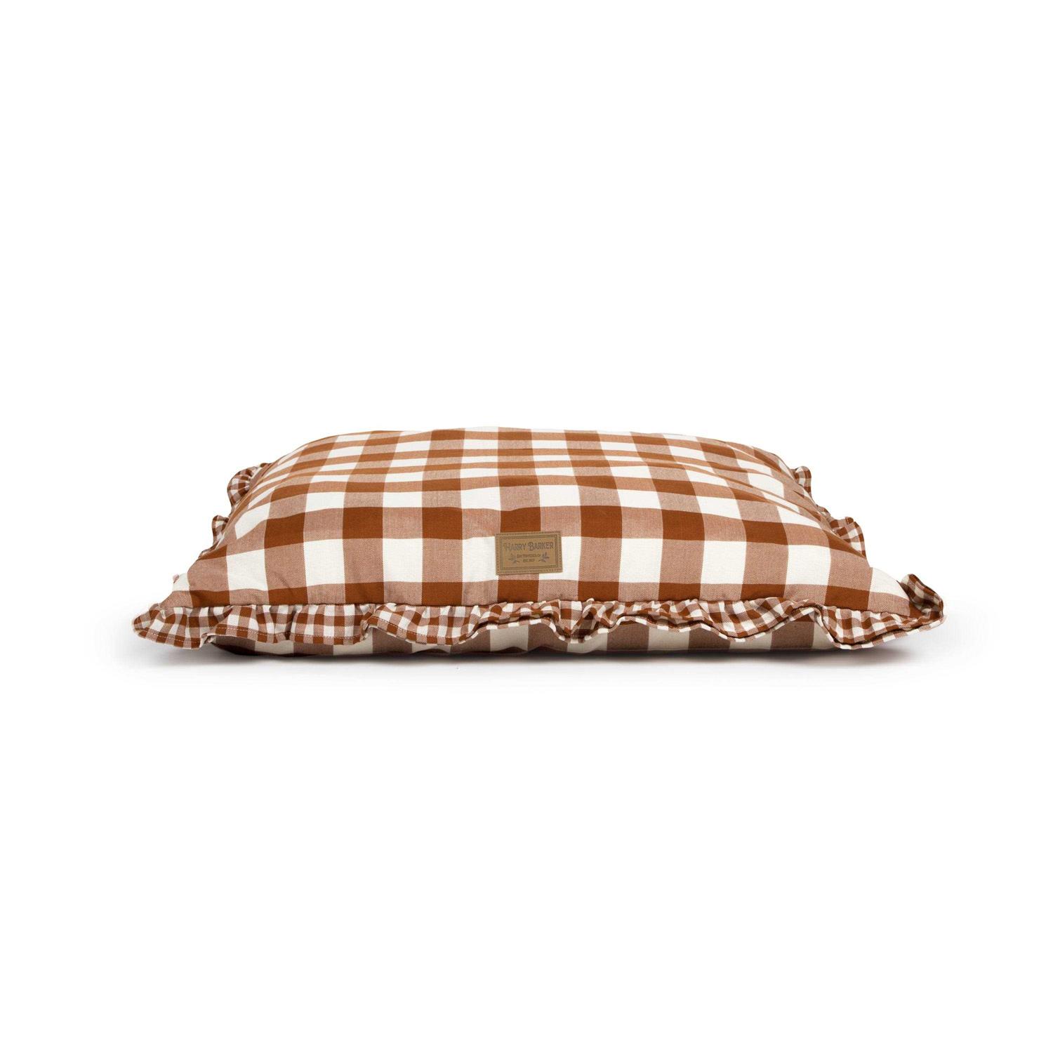Harry Barker 24 x 5 Brown Gingham Print Envelope Dog Bed