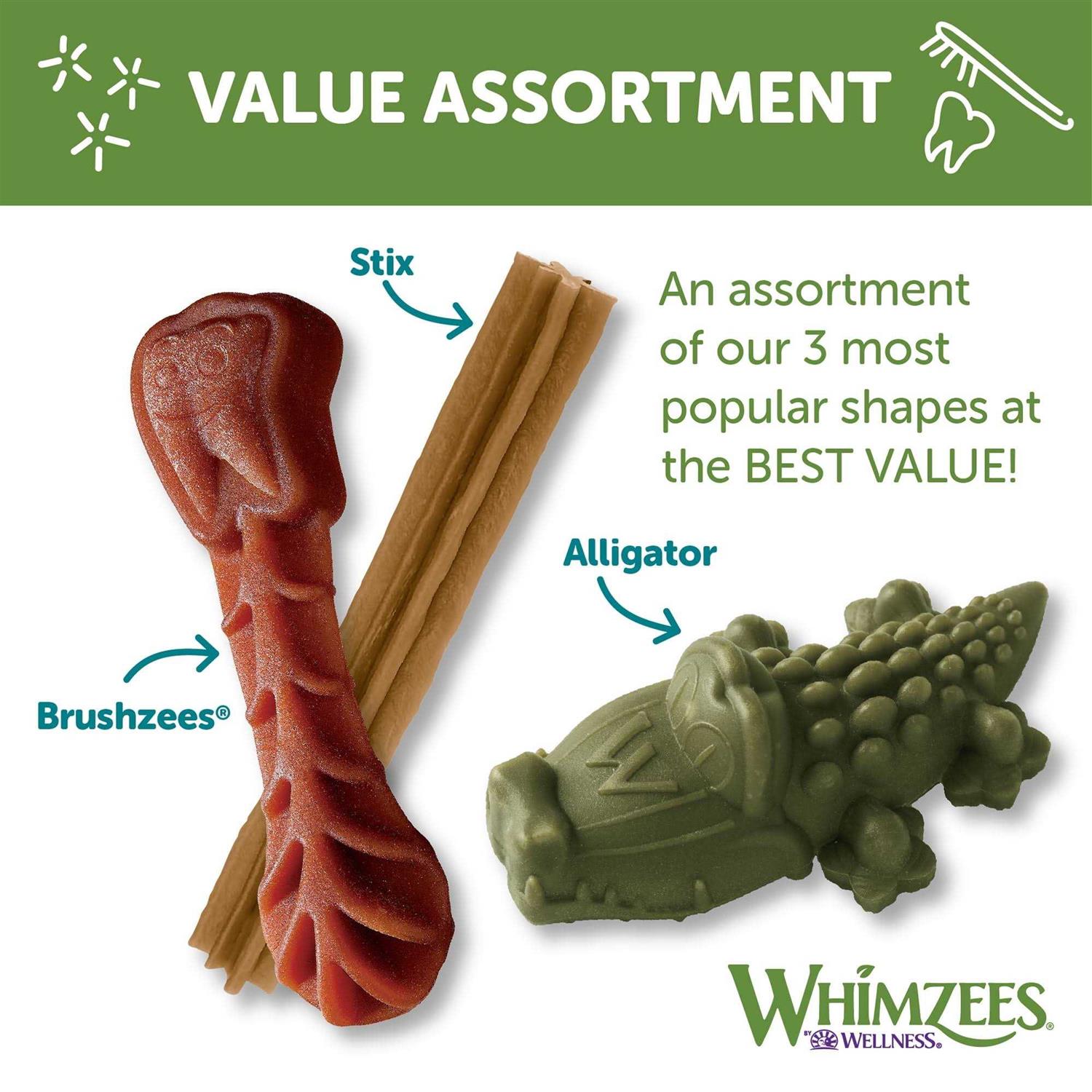 Whimzees Natural Dental Value Box Dog Treats