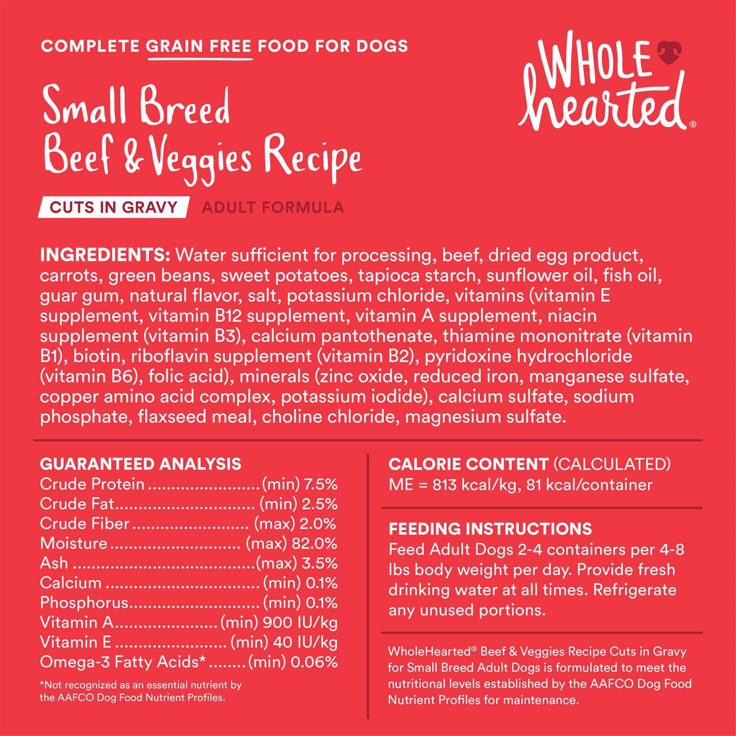 WholeHearted Grain Free Cuts in Gravy Adult Wet Dog Food Variety Pack