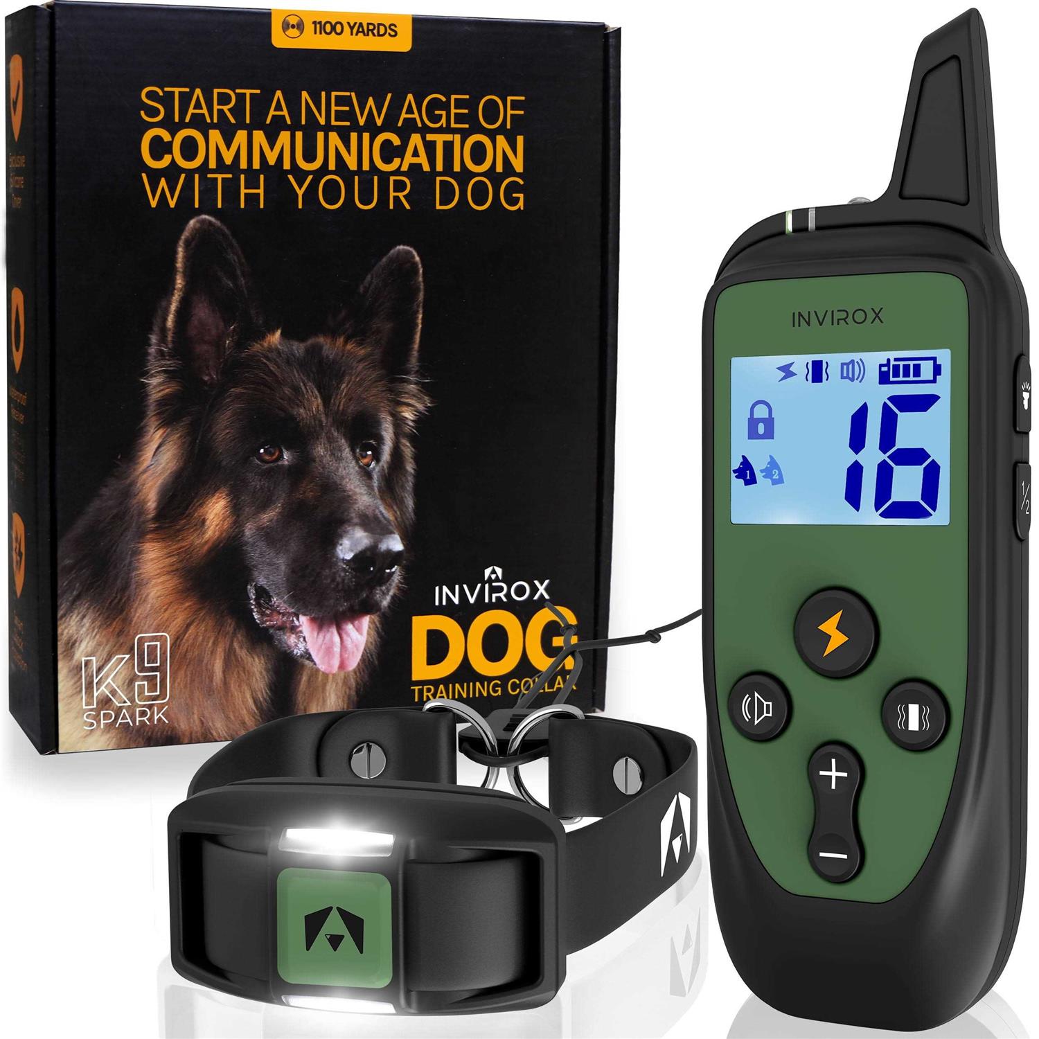 INVIROX Dog Shock Collar for Large Dog 124 Levels Dog Training Collar