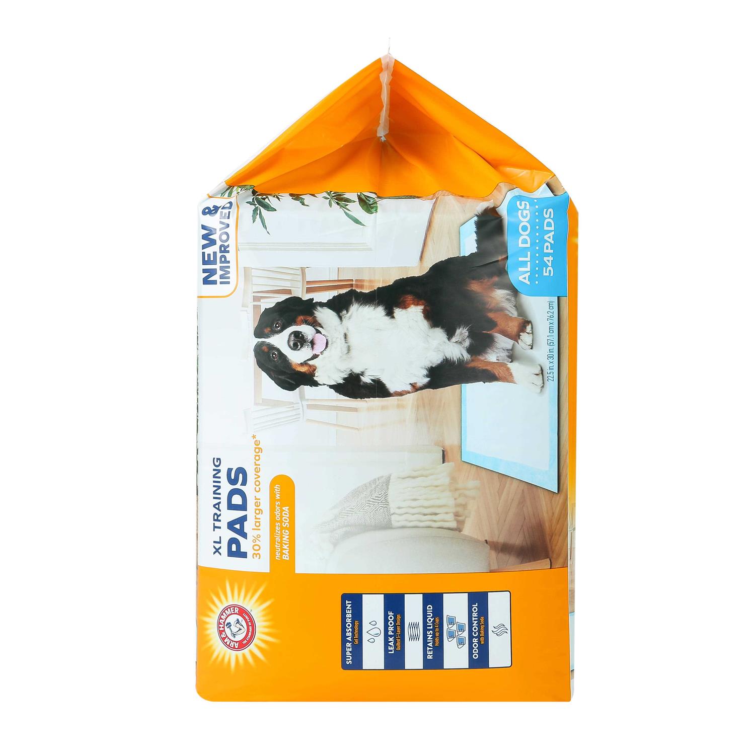 Arm & Hammer for Dogs XL Training Pads 30% Larger Coverage New & Improved Super Absorbent