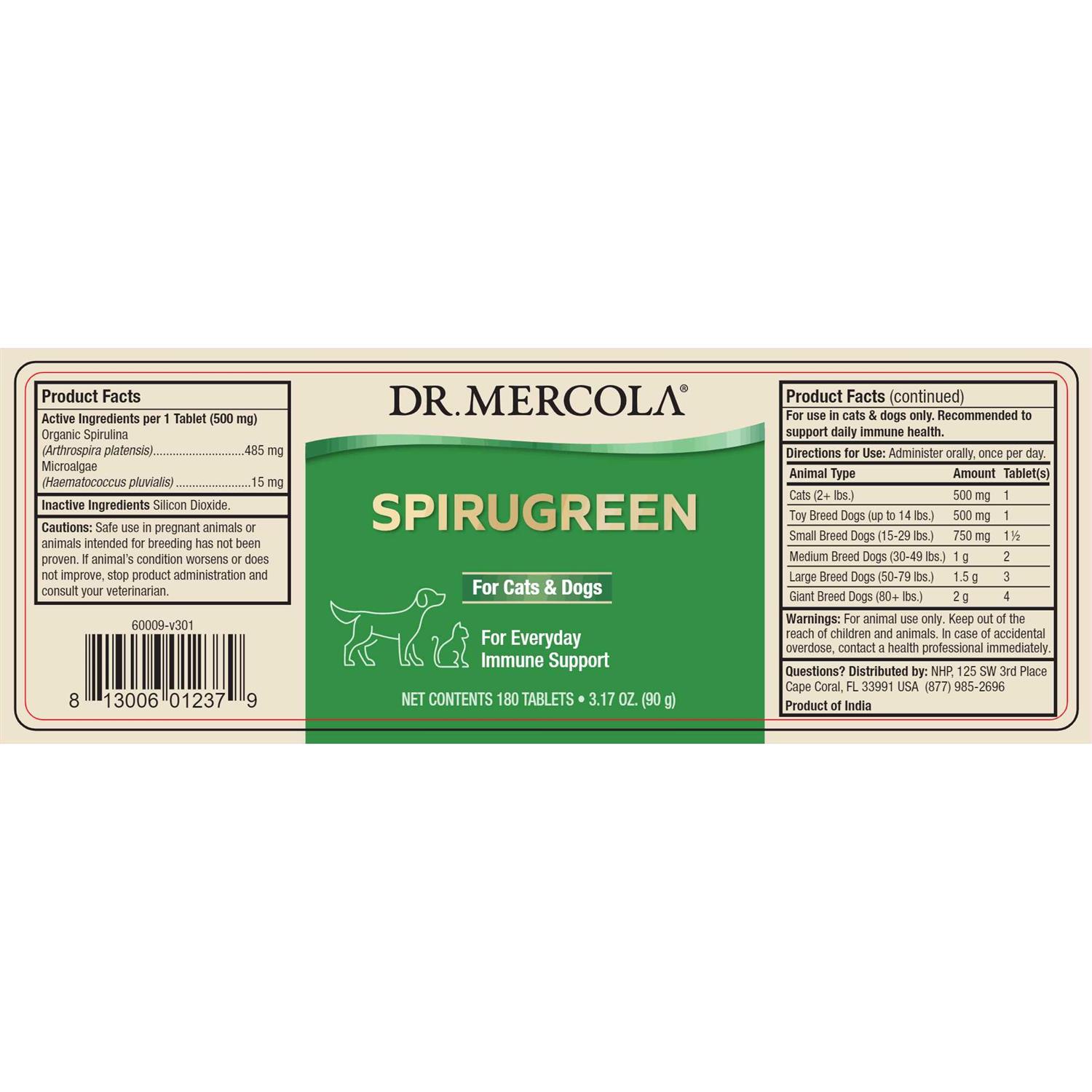 Dr. Mercola SpiruGreen for Cats & Dogs