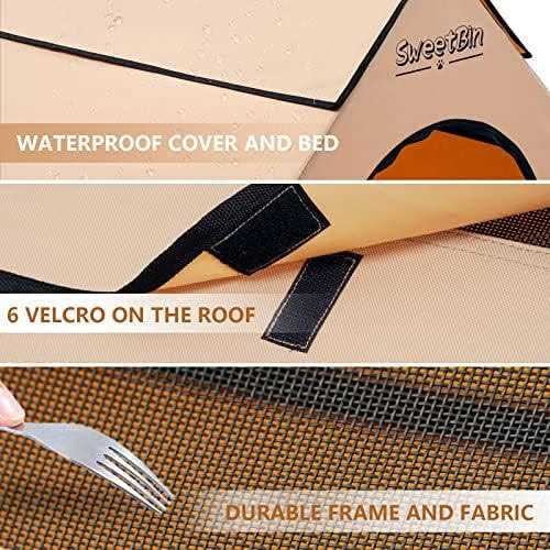 SweetBin Dog Houses Dogs Outside with Waterproof