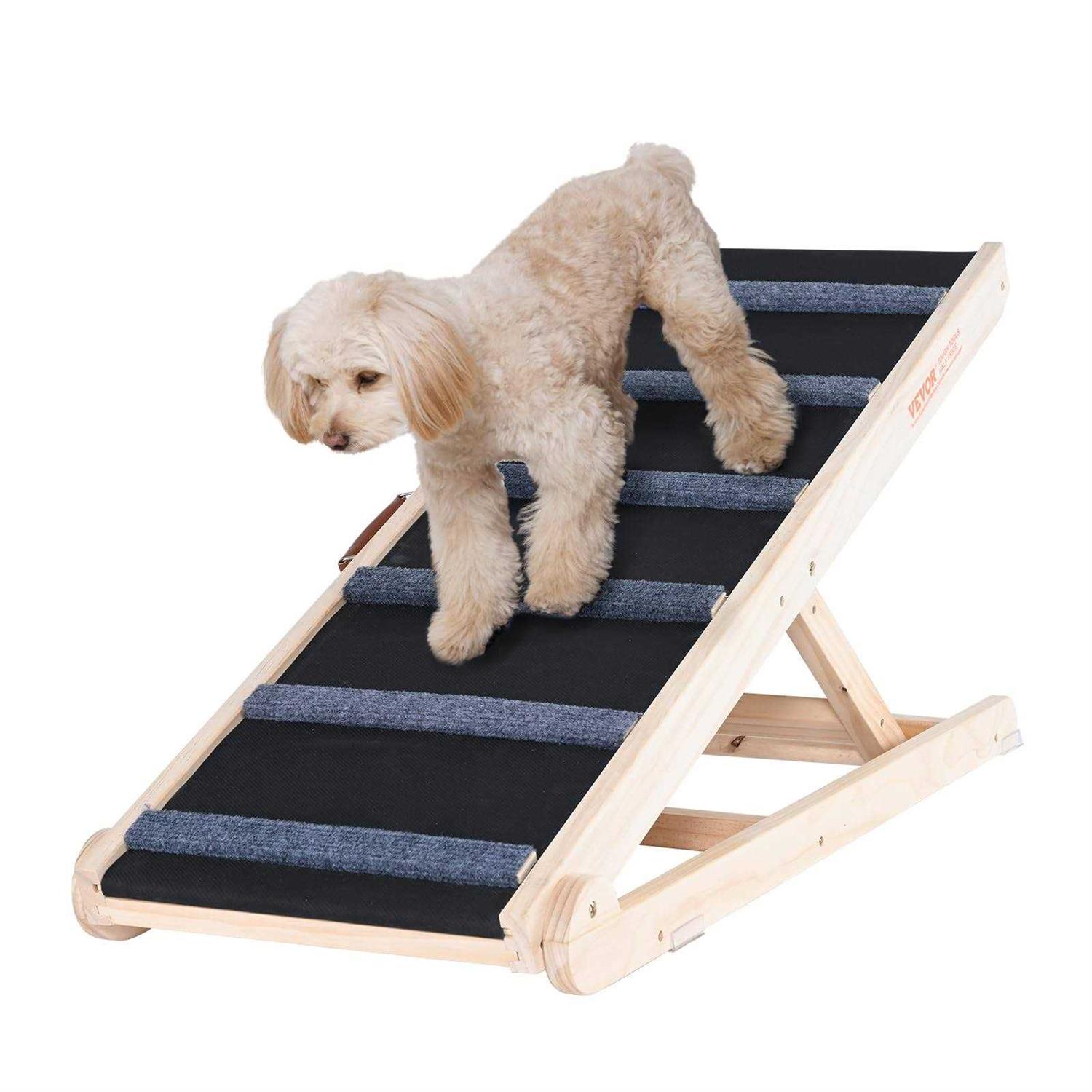 VEVOR Dog Ramp Folding Pet Ramp for Bed Adjustable Dog Ramp for Small