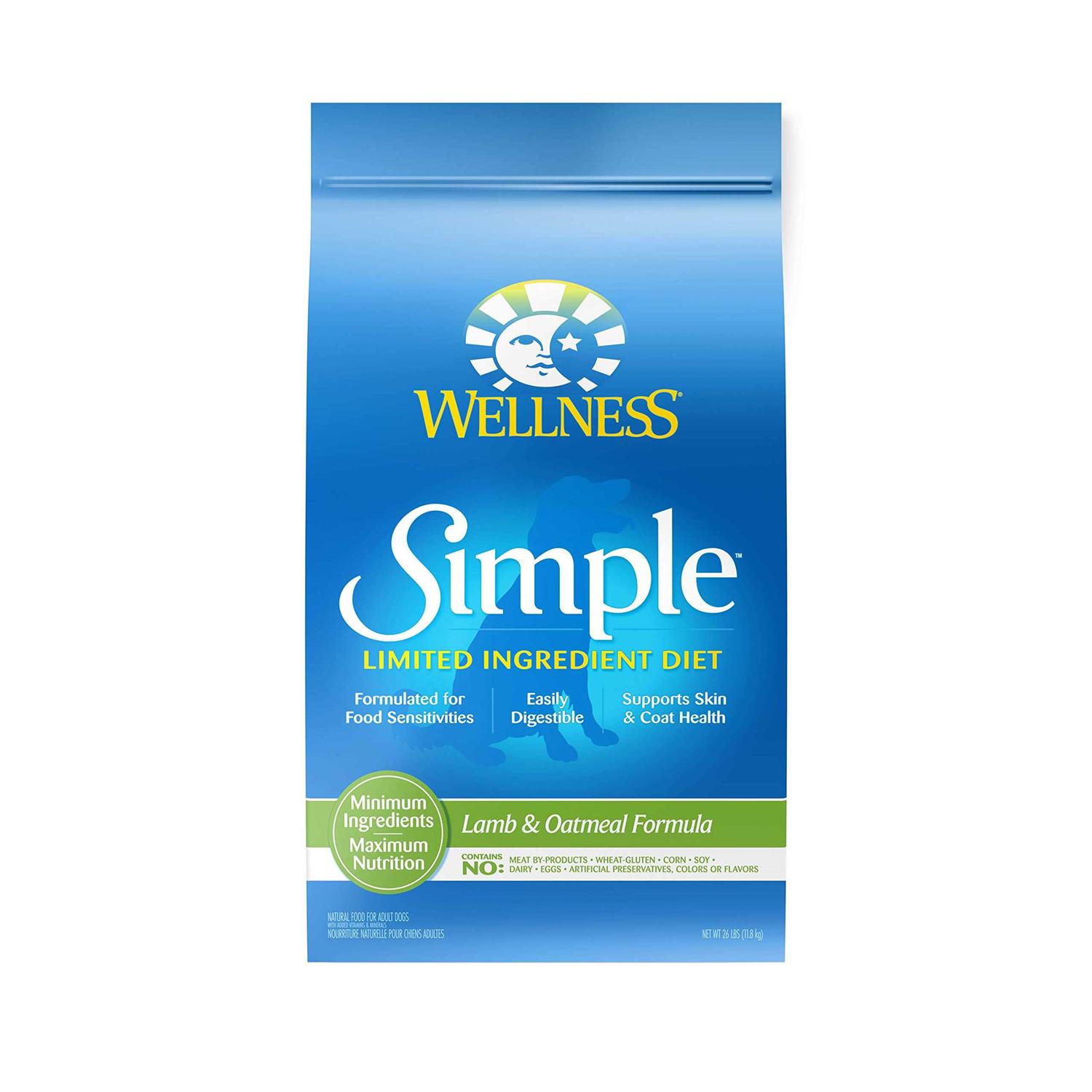 Wellness Simple Limited Ingredient Diet Lamb & Oatmeal Formula Dry Dog Food