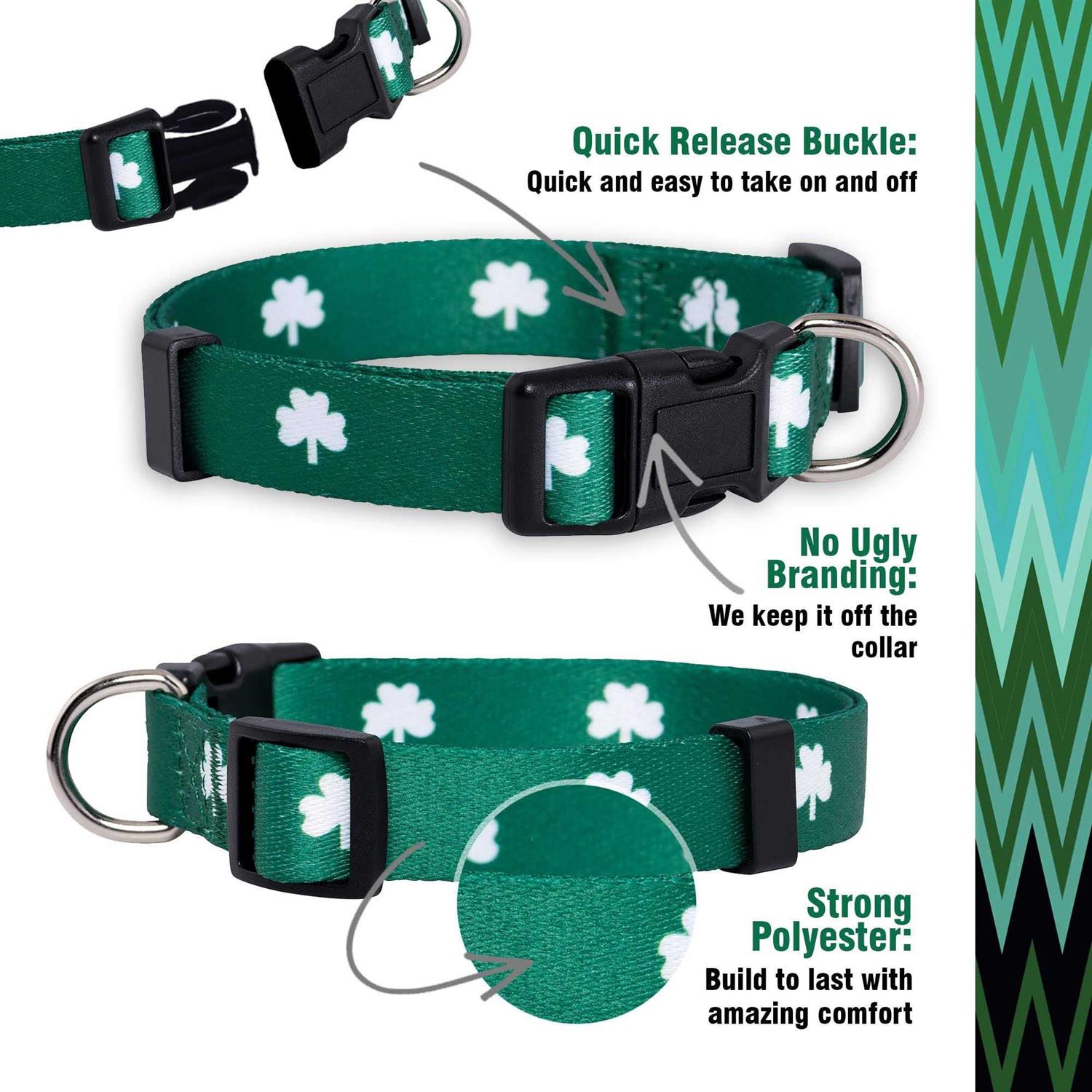 Native Pup St Patricks Day Dog collars