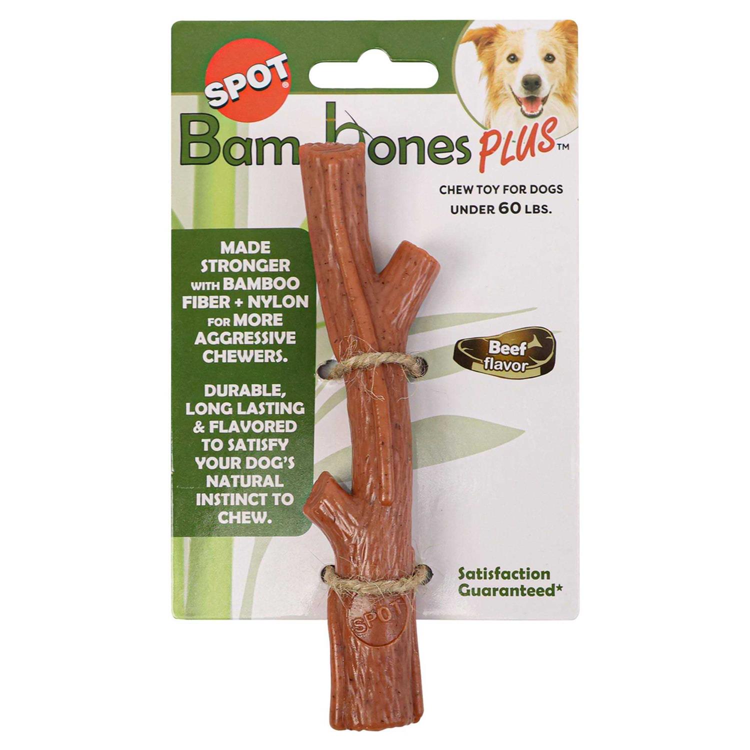 Bam-Bone Plus Branch Beef Dog Toy