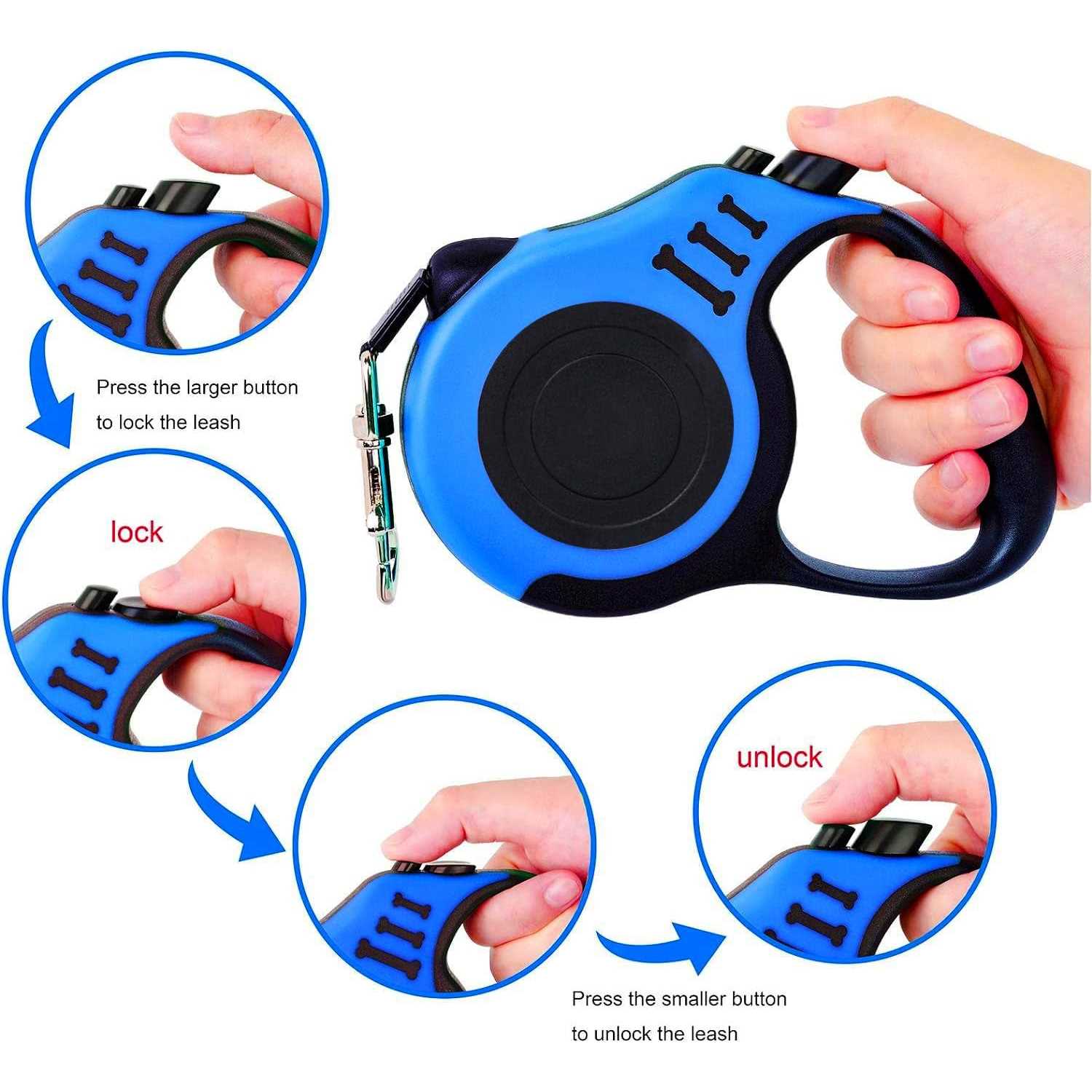 PETIMP Retractable Dog Leash Lightweight 16FT Leash