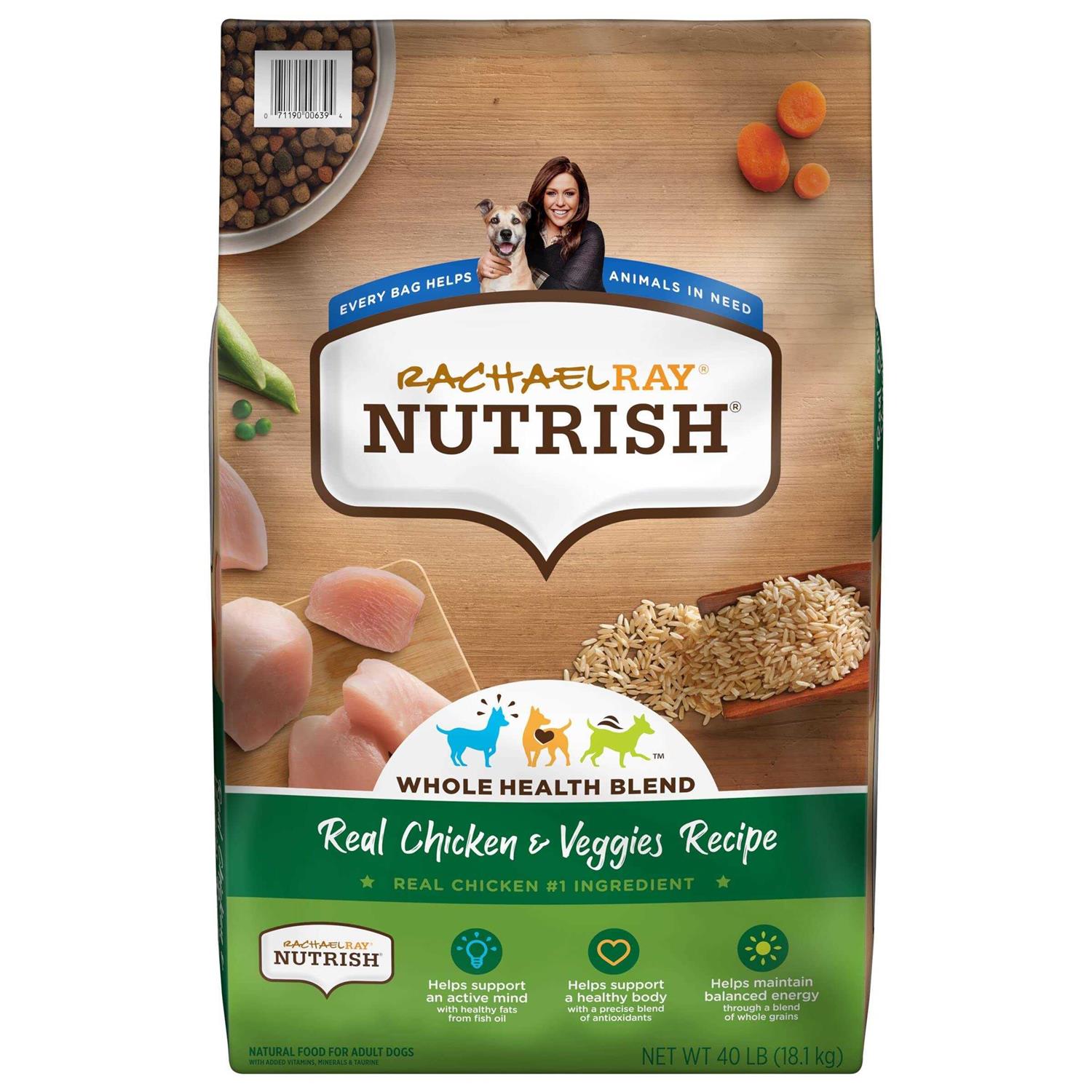 Rachael Ray Nutrish Dry Dog Food Real Chicken & Veggies Recipe