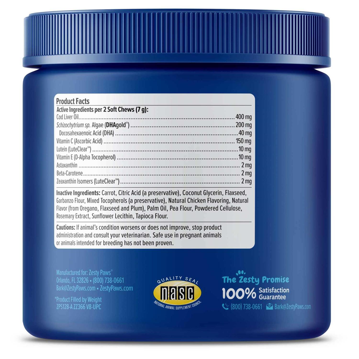 Zesty Paws Senior Advanced Vision Bites for Dogs