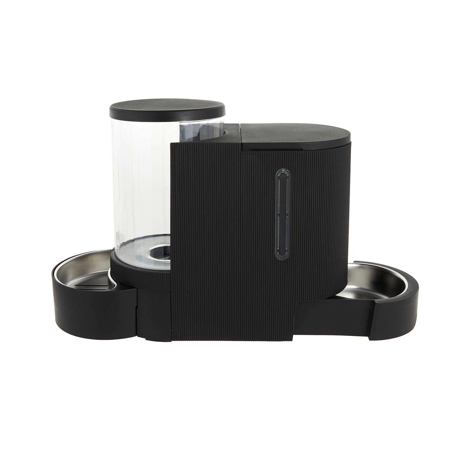 Whisker City Black Rib 2 inravity Cat Feeder