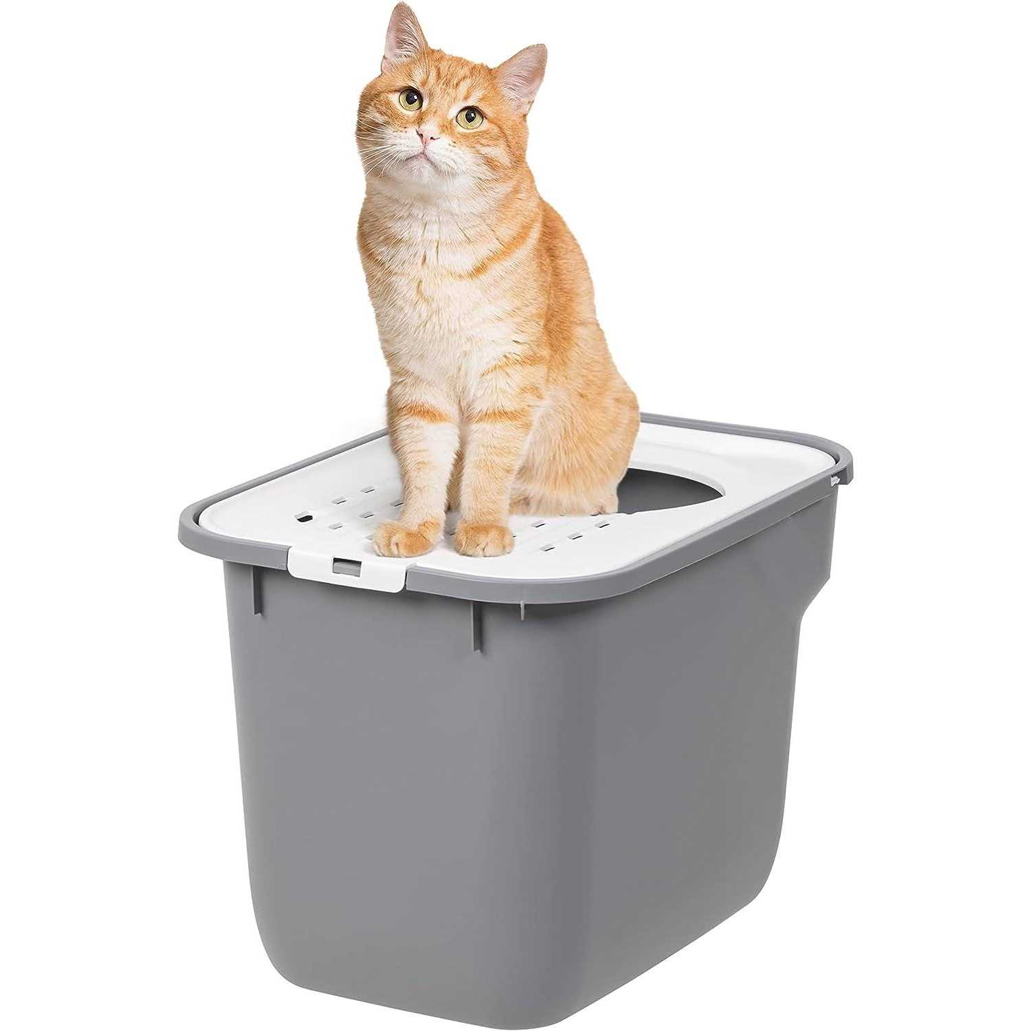 IRIS USA Top Entry Cat Litter Box