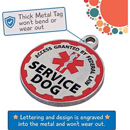 Pelto Service Dog Vest + ID Tag + 50 ADA Information Cards Service Dog Harness w patch in Sizes X Small to XX Large