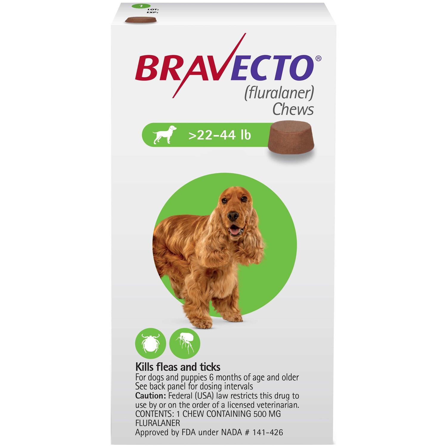 Bravecto Chew for Dogs 22-44 lbs