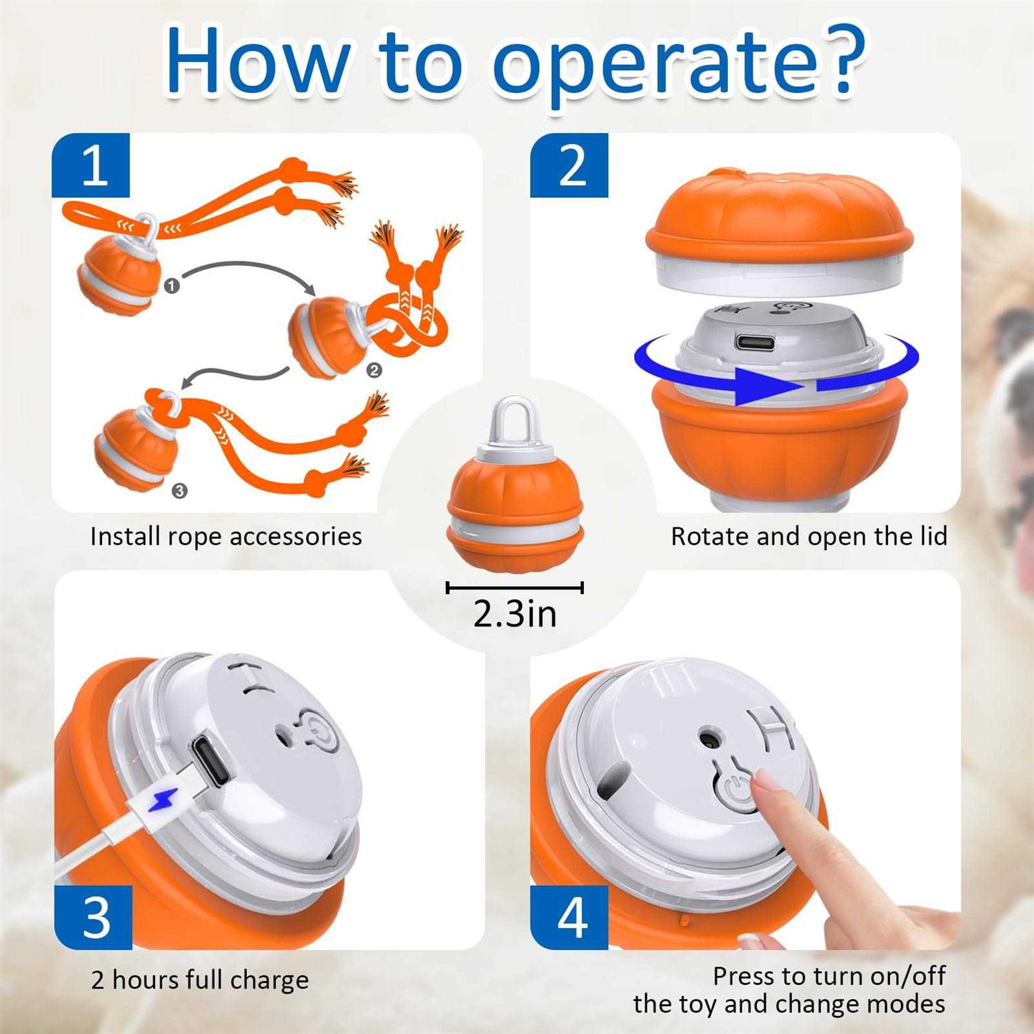 Sofolor Interactive Dog Toys Motion Activated Dog Ball