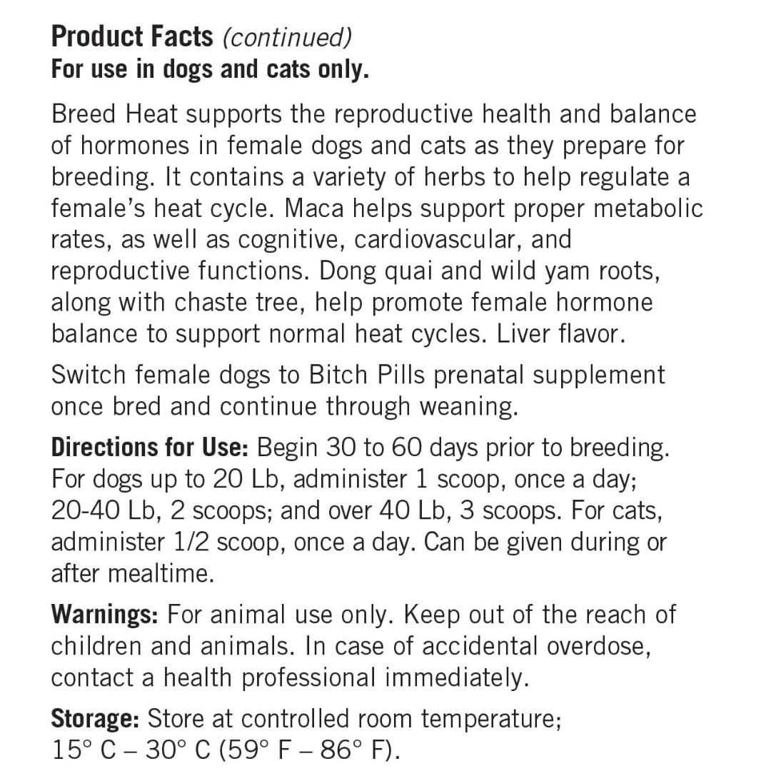 Lots of Love Pet Pro Breed Heat Breeding & Reproductive Supplement for Dogs & Cats