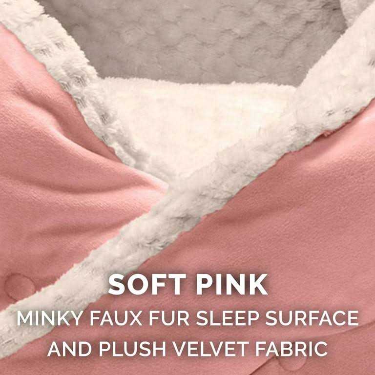 FurHaven Minky Faux Fur Velvet Calming Hug Bed