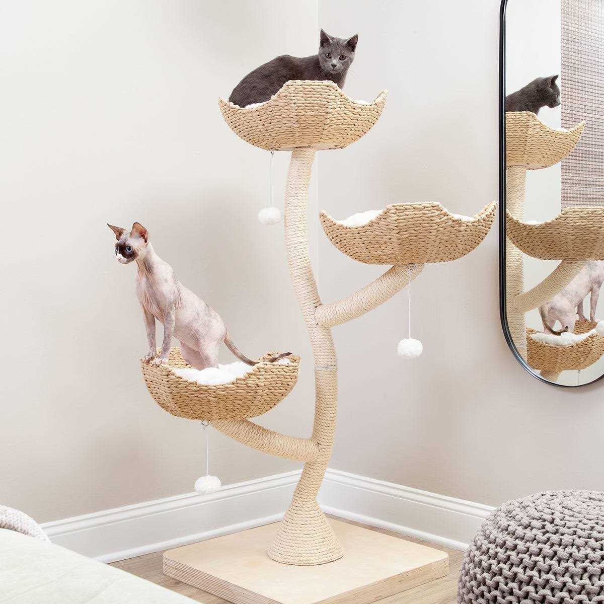 Habitat Haven Modern Cat Tree Big Elevated Tower