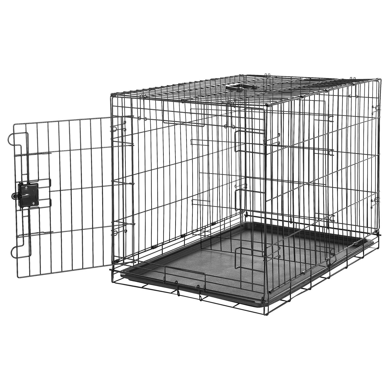 Amazon Basics Foldable Metal Wire Dog Crate with Tray