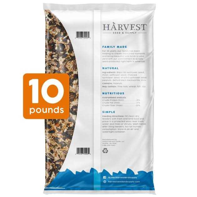 Harvest Seed & Supply Mealworm Medley Wild Bird Food, Blend