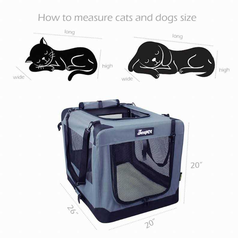 Jespet 3-Door Collapsible Soft-Sided Dog Crate