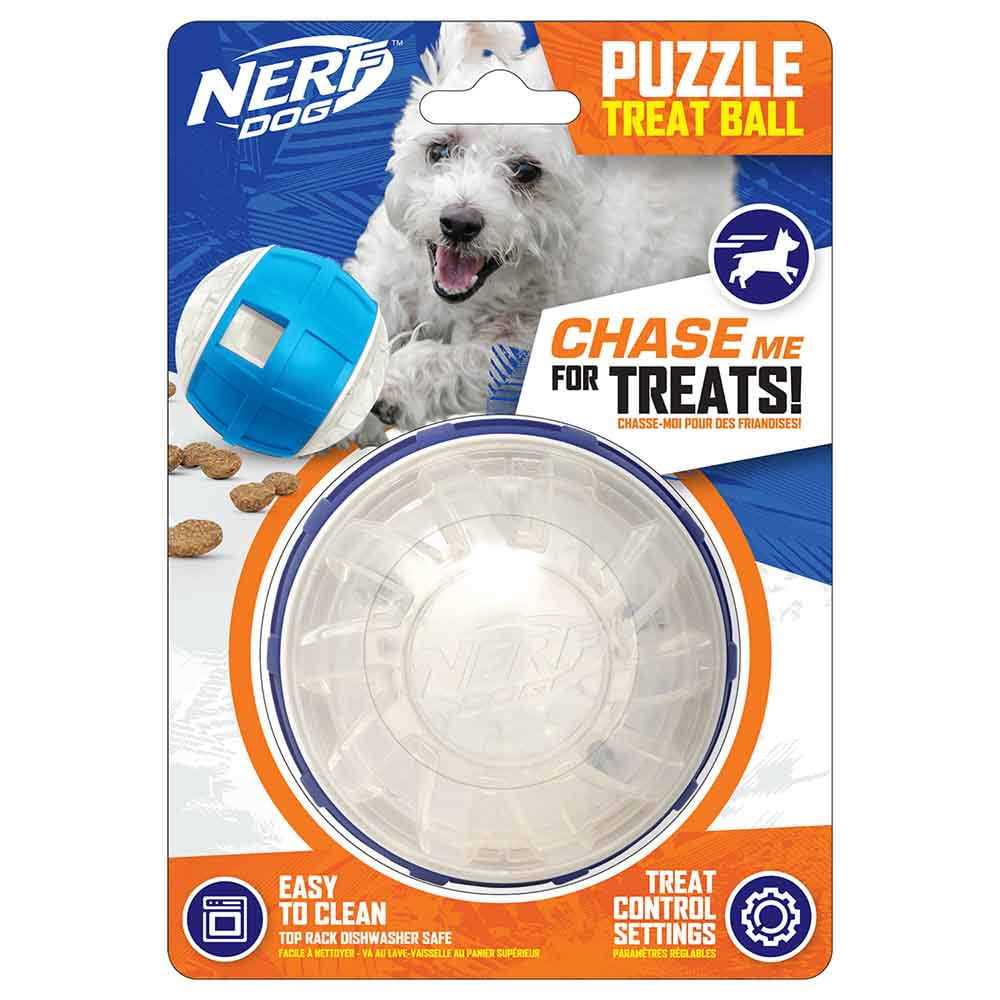 Nerf Dog Puzzle Treat Ball 3.5 Slow Feeder Dog Toy for Small & Medium Dogs