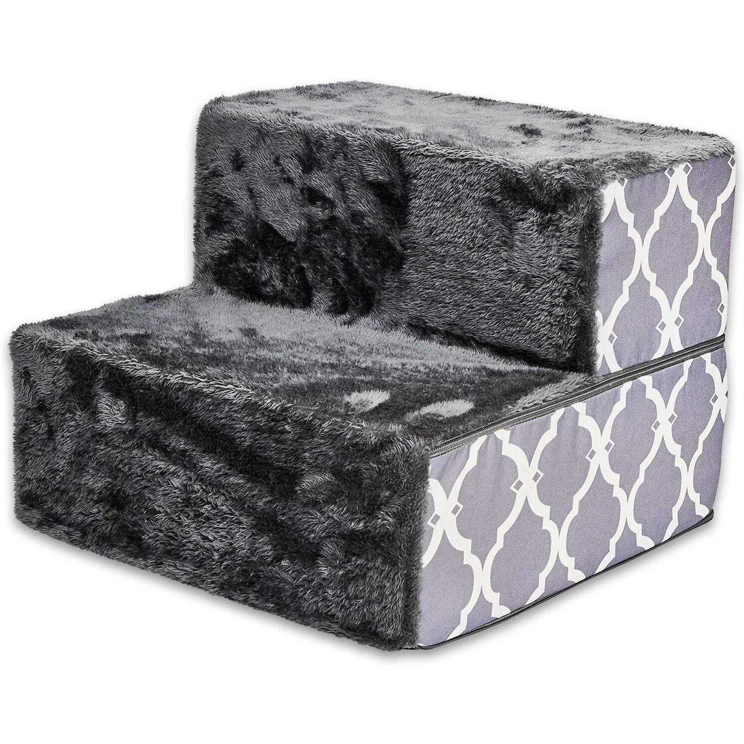 Foldable Pet Steps/Stairs with CertiPUR-US Certified Foam by Best Pet Supplies