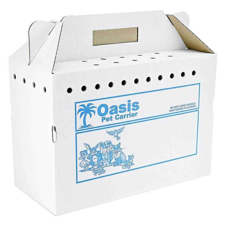 Oasis Disposable Pet Carrier Cardboard 17.5. x 12.25 x 8.75