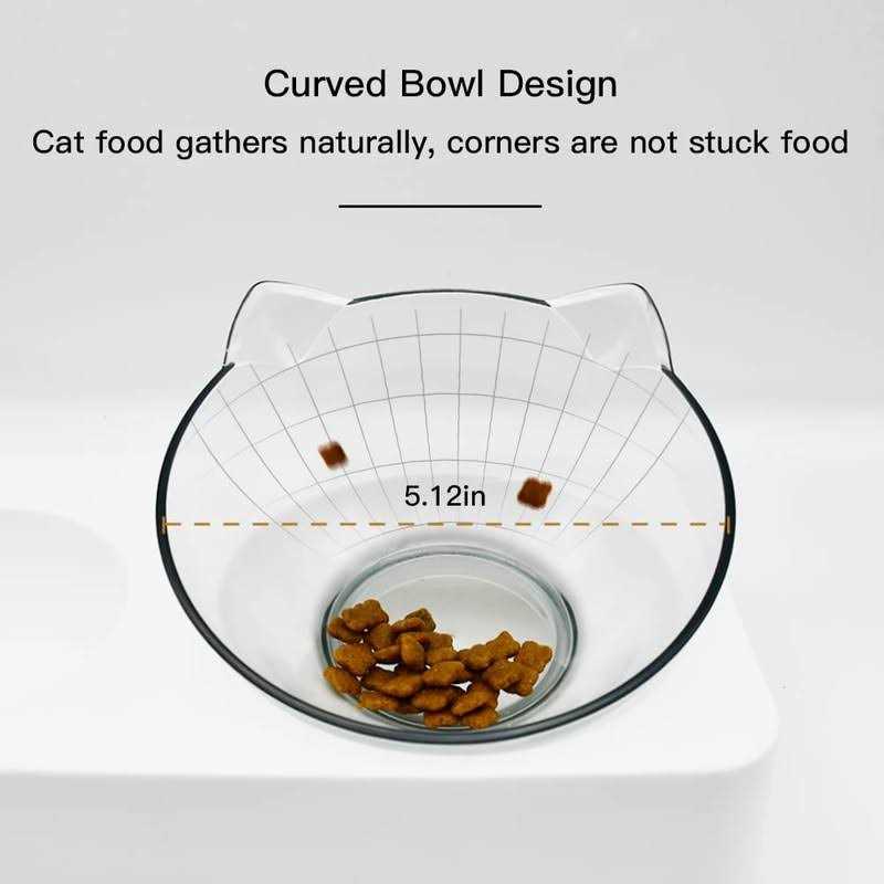 Marchul Tilted Cat Bowl Set for Food and Water