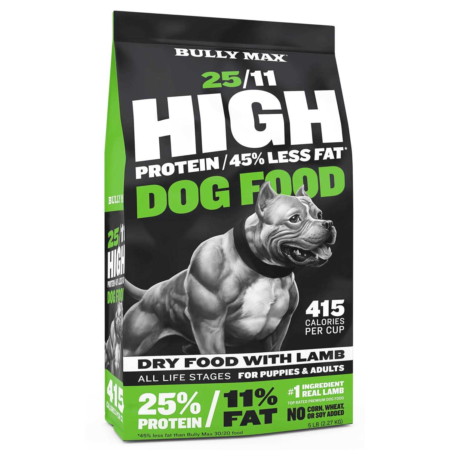 Bully Max 25/11 High Protein & Low Fat Dog Food Chicken-Free Lamb Flavor