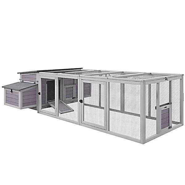aivituvin Large Hen House with Run for 4-6 Chickens AIR45