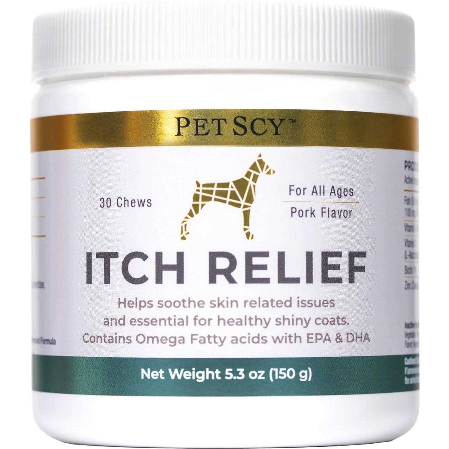 PetScy Dog Itch Relief with Fatty Acids EPA DHA & Omega for Dogs