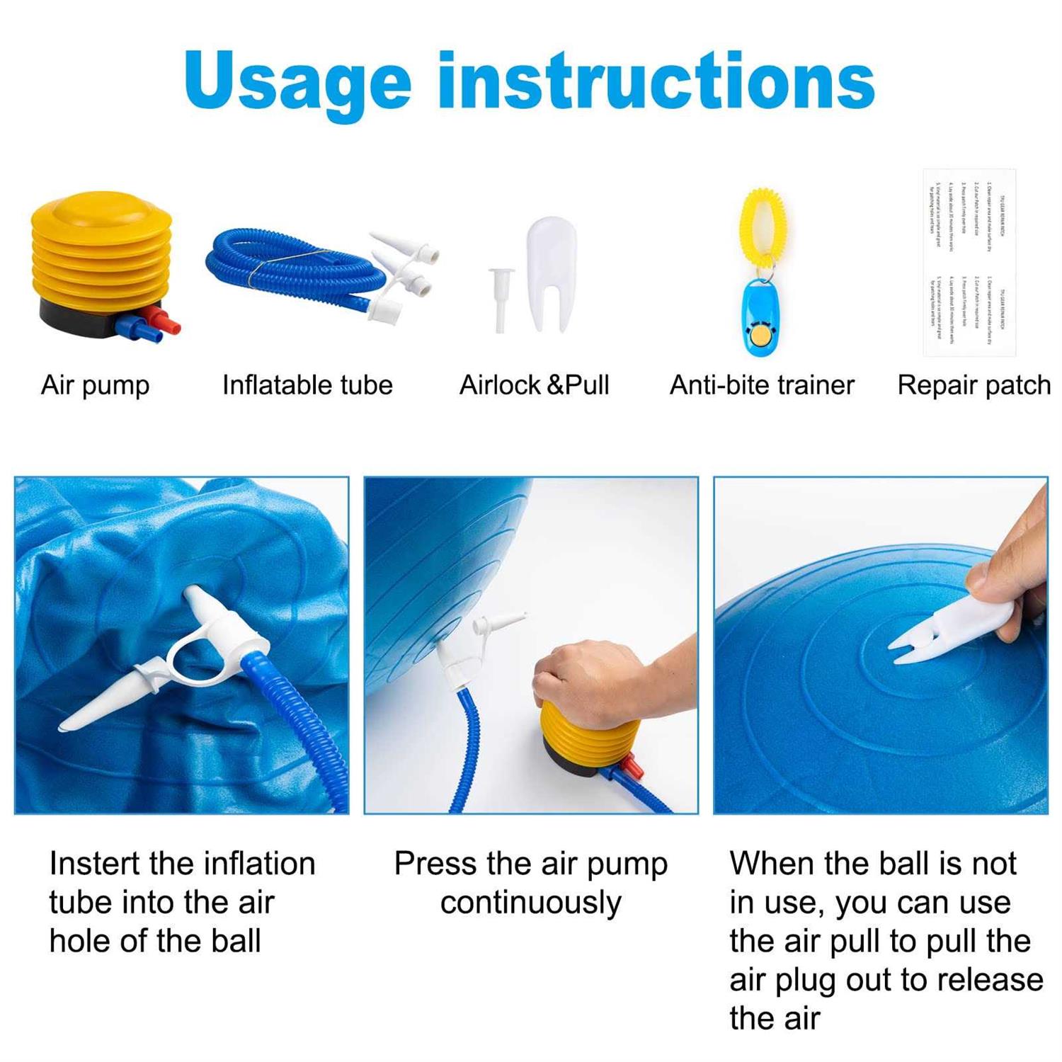 capuca Large Horse Balls for Play 30 Inch Anti-Burst Mega Herding Ball Giant Horse for Dogs Goats Horses to Play with Pump