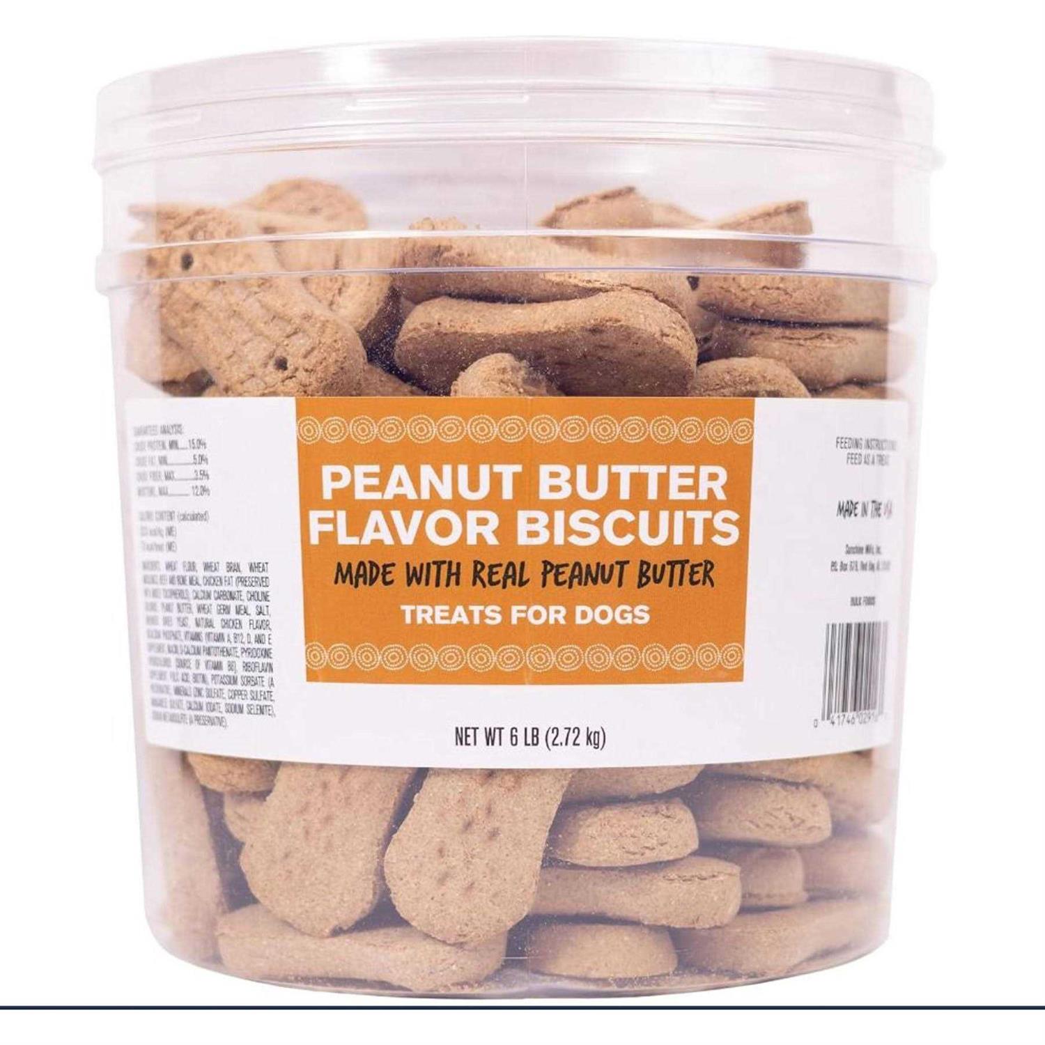 Sunshine Mills Treats For Dogs, Peanut Butter Flavor Biscuits – 6 lb