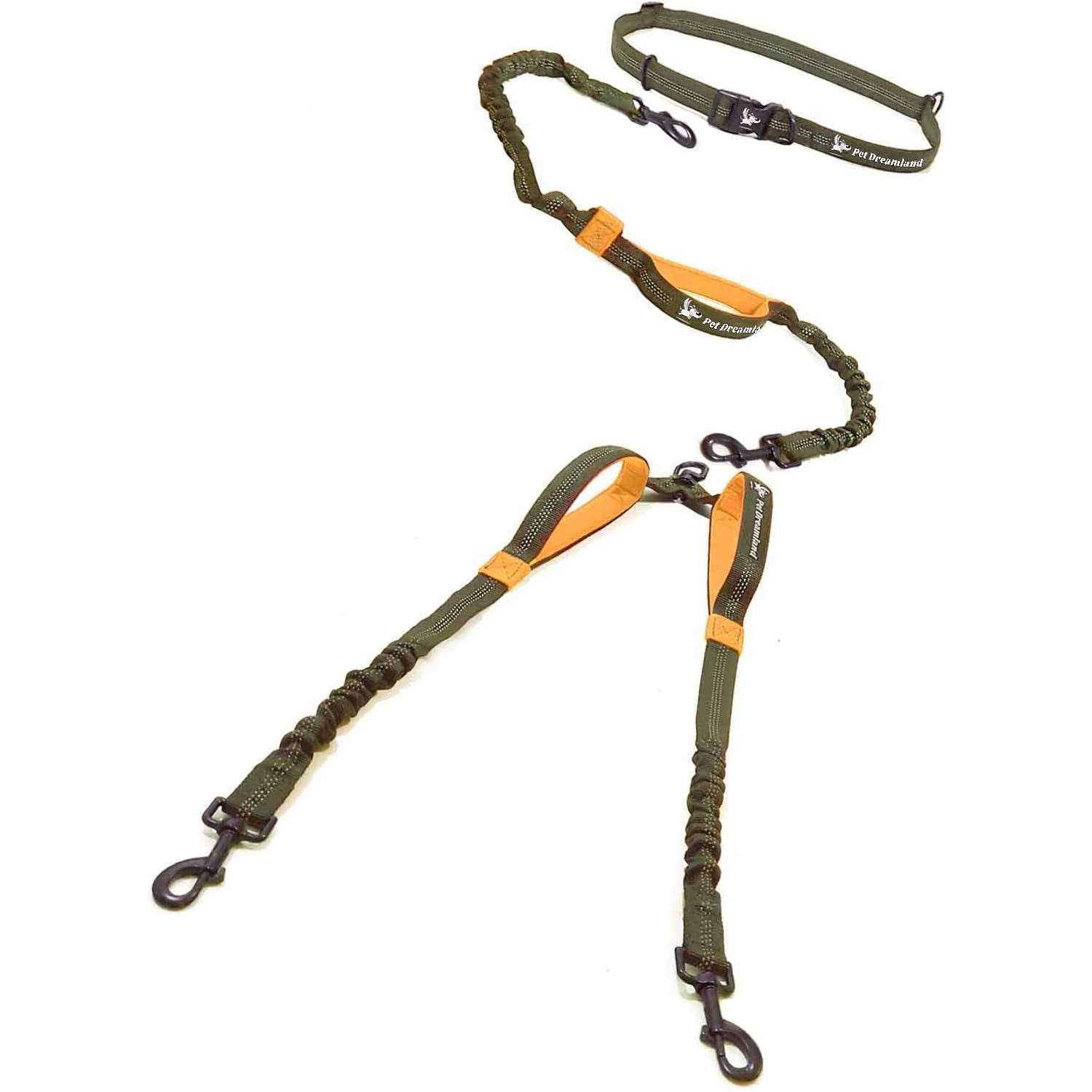 Pet Dreamland Exquisite Double Dog Leash for Large Dogs Hands Free Dog Leash 2 Dogs