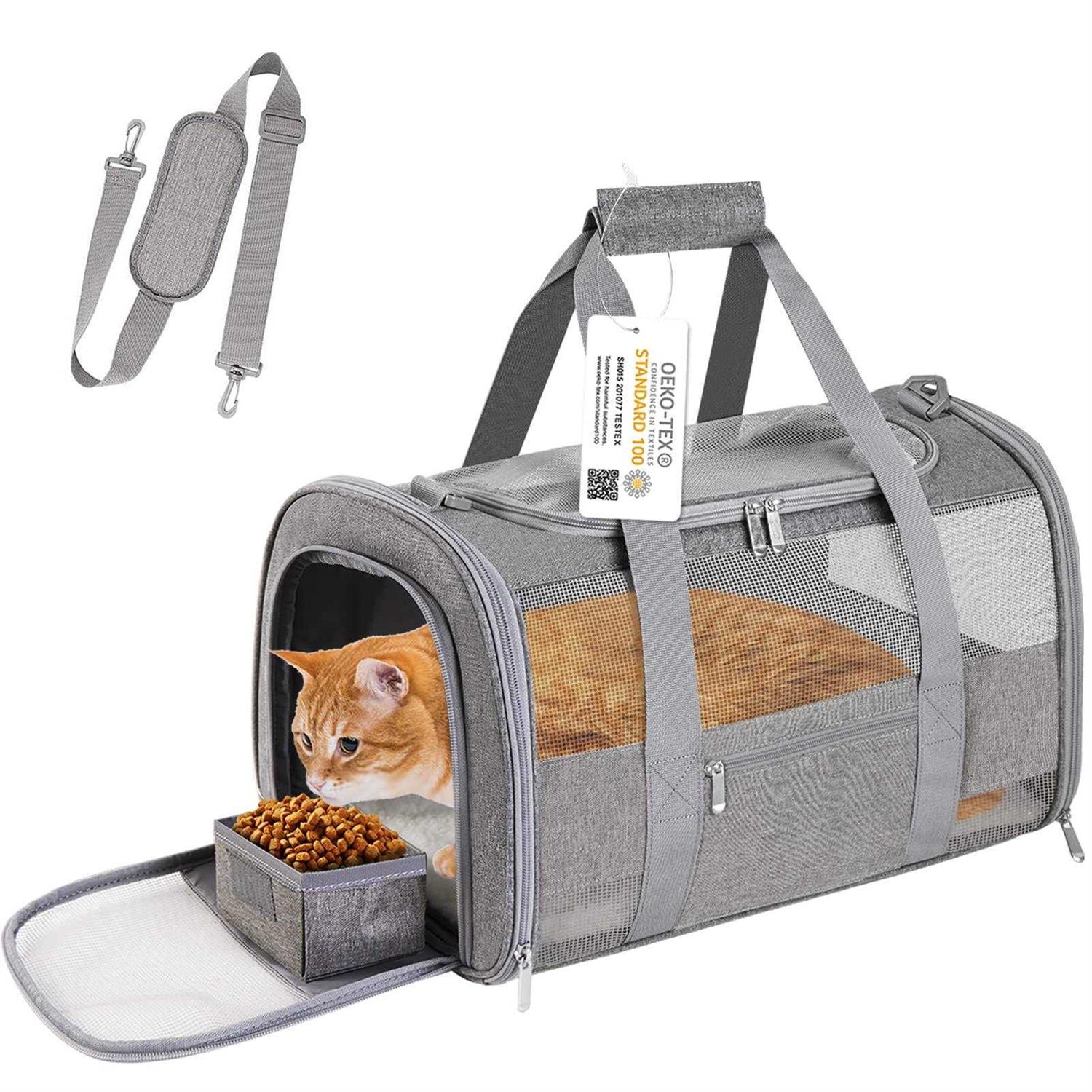 CUSSIOU Cat Carrier Dog Carrier Pet Carrier Airline Approved for Small Dogs Medium Cats Puppies Under 15 Lbs