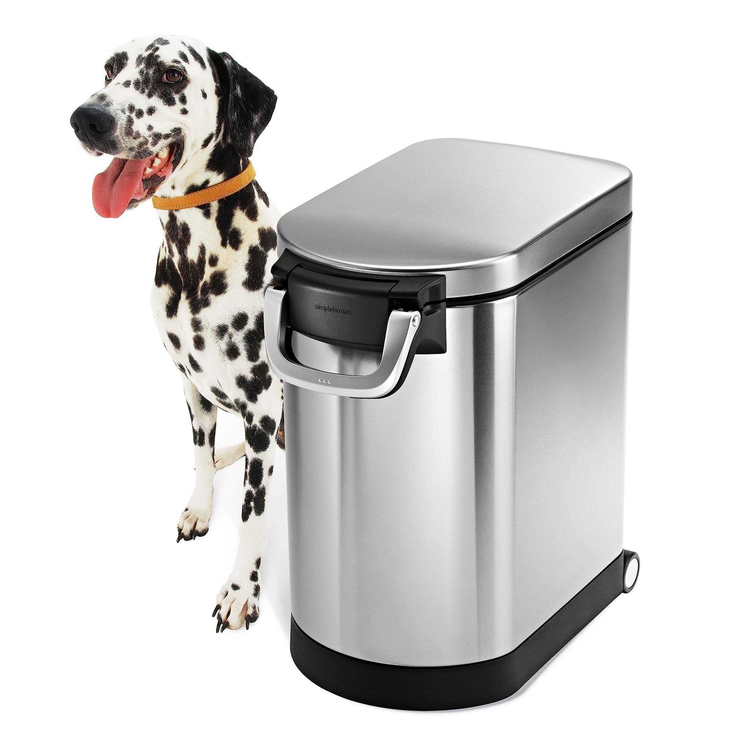 simplehuman Medium Stainless Steel Pet Food Storage Can