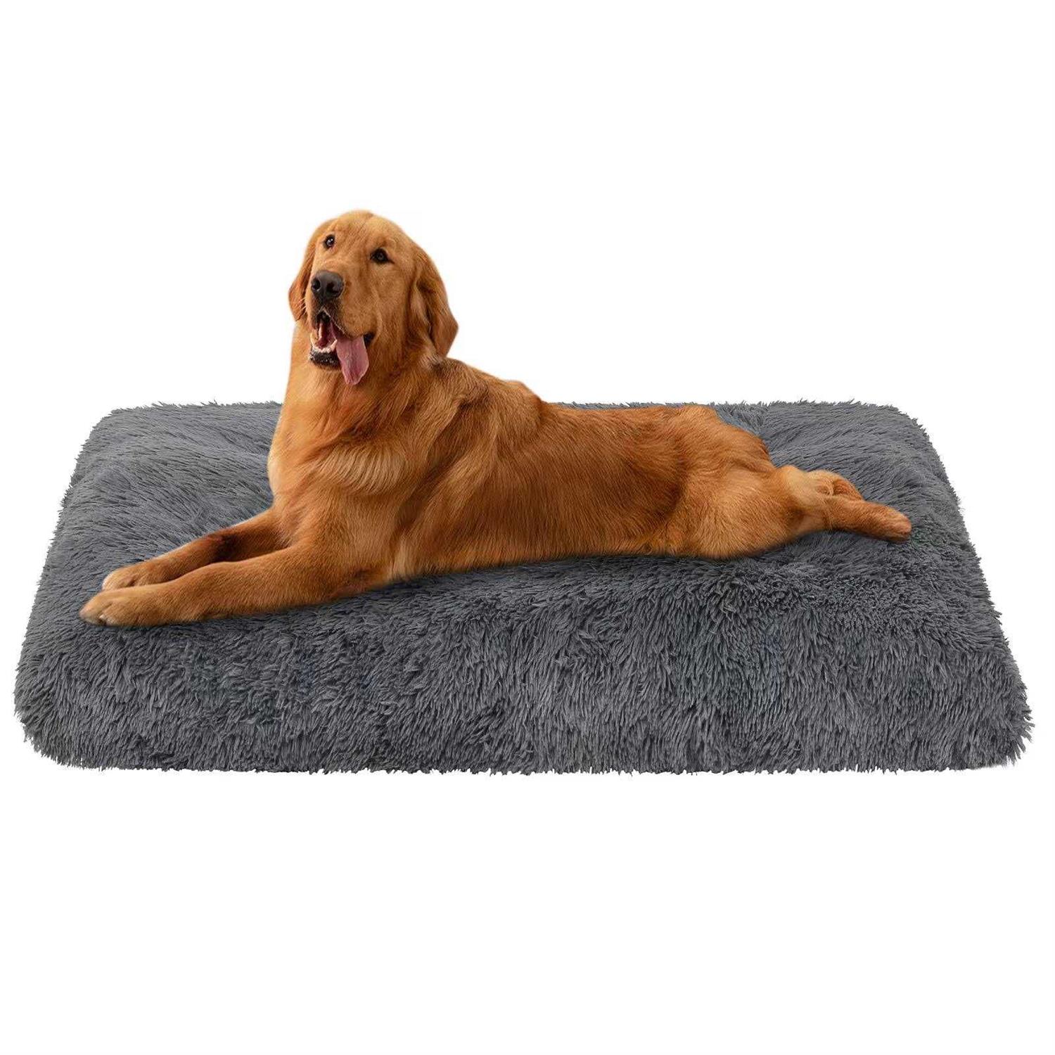 yhoerr Dog Bed, Plush Soft Pet Mat Pad & Furniture,Washable Anti-Slip Dog Crate Bed for Large Medium Small Dogs and Cats