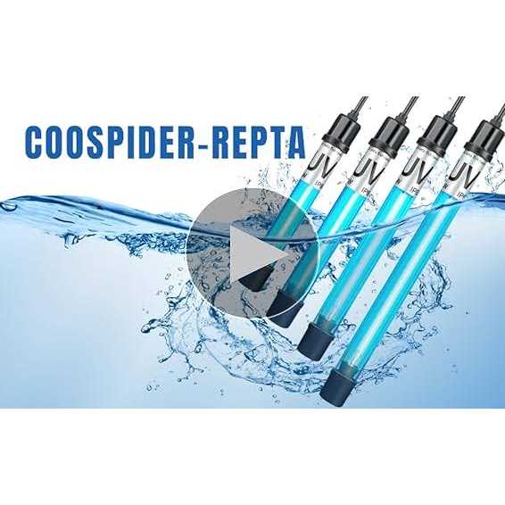 coospider-repta Aquarium UV Sterilizer for Aquarium UVC Light Fish Tank Light 5W
