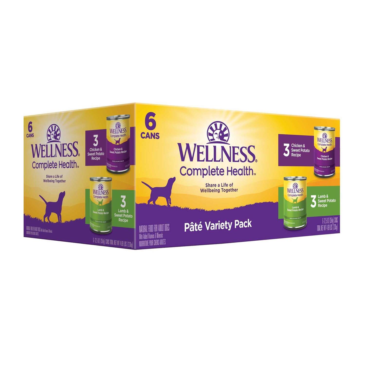 Wellness Complete Health Pate Variety Pack Wet Dog Food