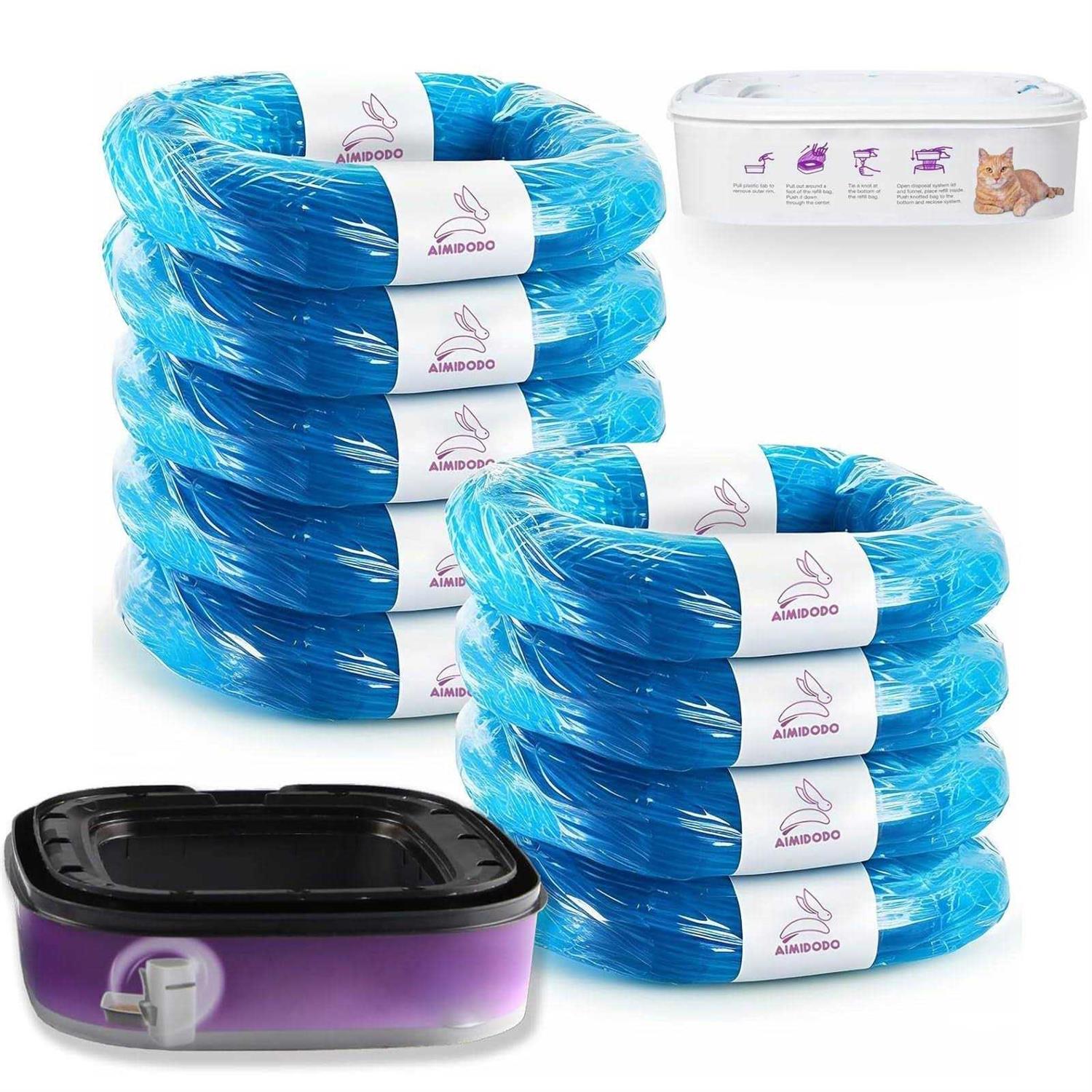 9 Pack Cat Litter Refills Bag Litter Pail Refills Cat for Litter Genie/Plus/XL Litter Refill Generic Litter Refills Bag