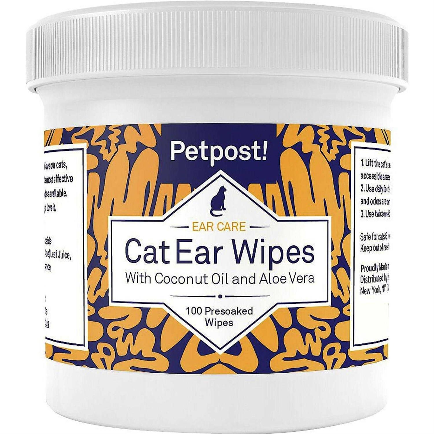 Petpost Coconut Oil Solution Ear Cleaner Wipes