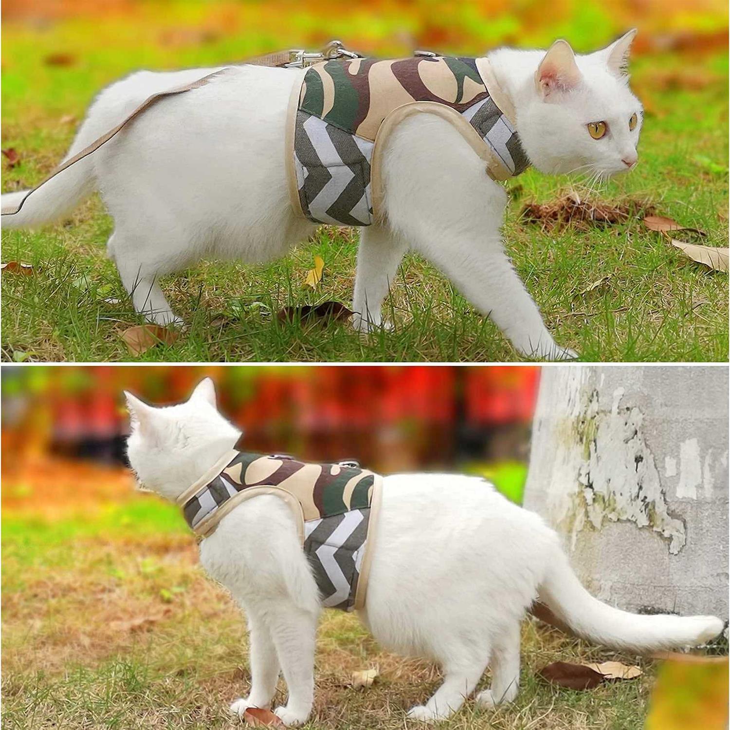 Yizhi Miaow Cat Harness and Leash for Walking Escape Proof
