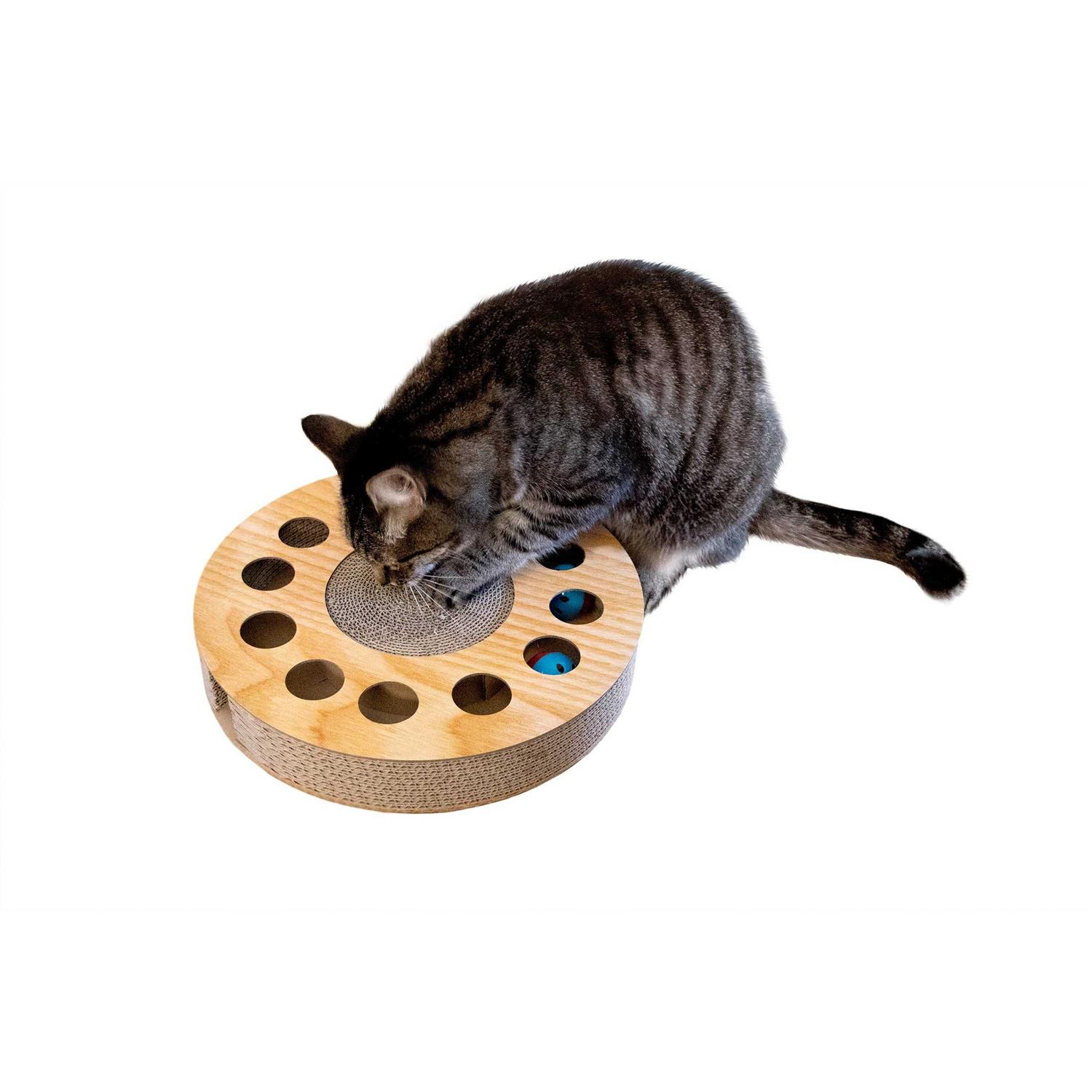 FurHaven Hexagon Busy Box Cat Scratcher